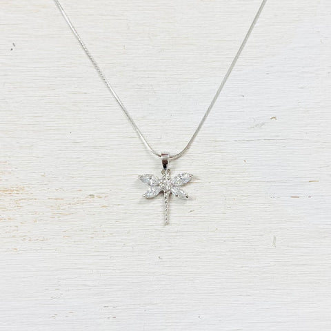 SS Dragonfly Necklace 18”