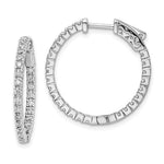 Sterling Silver CZ Inside Out Hoops