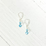 Sterling Silver March Double Crystal Earring