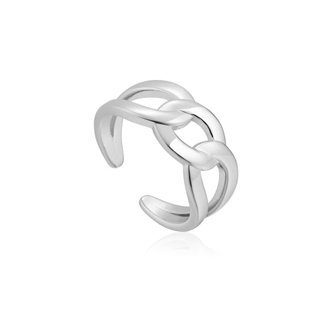 Wide Curb Chain Adjustable Ring