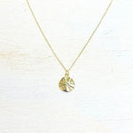 Sterling Silver Gold Plated Sand Dollar Necklace