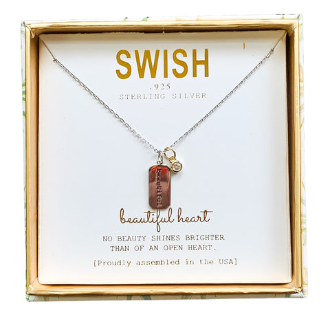 SWISH: Beautiful Heart Charm Necklace