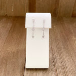 Sterling Silver Heart and Arrow Dangle Earrings