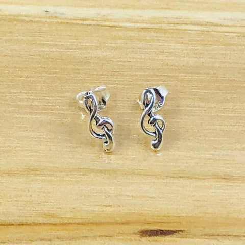 Sterling Silver Music Note Earrings