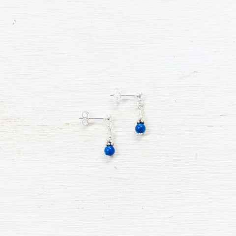 Sterling Silver Children’s Blue Earrings