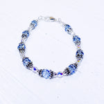 Sterling Silver March Crystal Bracelet