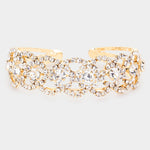 Fashion Gold Tone Rhinestone Cuff