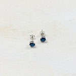 SS September Birthstone Stud Earrings