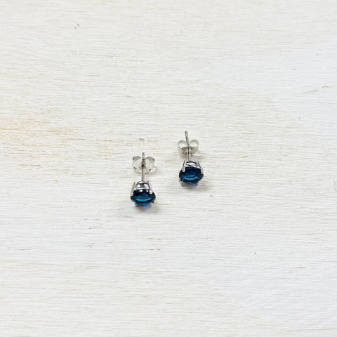 SS September Birthstone Stud Earrings