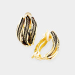 Fashion Textured Clip On Earrings