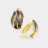 Fashion Textured Clip On Earrings