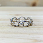 Sterling Silver Open Chain Link Ring