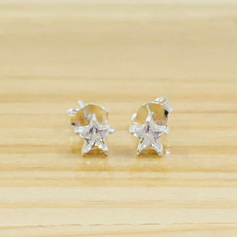 Sterling Silver Star Stud Earrings