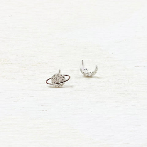 SS Planet and Moon Studs