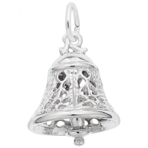 Sterling Silver Filigree Bell Charm