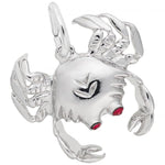 Sterling Silver Crab with Stones Charm