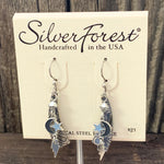 Blue Moon and Star Dangle Earrings
