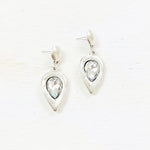 Fashion Teardrop Clear Stone Dangle Earrings