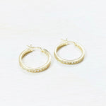 Sterling Silver CZ Hoops