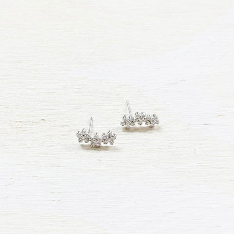SS Flower Stud Earrings