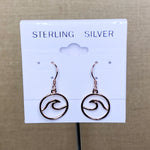 Sterling Silver Wave Dangle Earrings