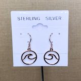 Sterling Silver Wave Dangle Earrings