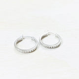 Sterling Silver CZ Hoops