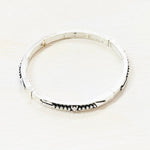 Fashion Silver Tone Arrow Stretch Bracelet