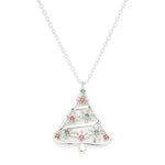 Fashion CZ Christmas Tree Necklace