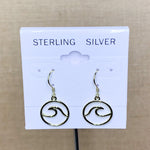 Sterling Silver Wave Dangle Earrings