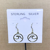 Sterling Silver Wave Dangle Earrings