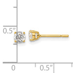 Sterling Silver Gold Plated CZ Studs