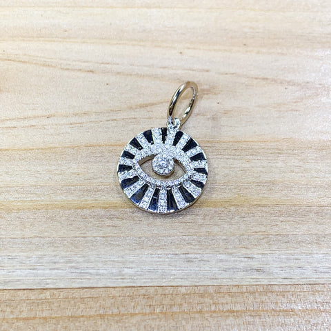 Sterling Silver Evil Eye CZ Charm