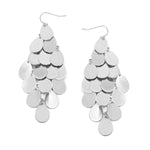 Fashion Silver Tone Chandelier Earrings