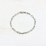 Sterling Silver Paperclip Bracelet - 7”