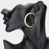 Fashion Double Row Rhinestone Hoops
