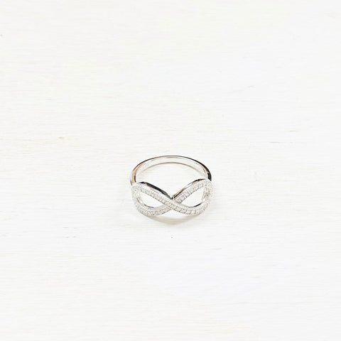 Sterling Silver Sparkle Infinity Ring