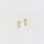 Sterling Silver Bezel CZ Stud Earrings