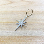 Sterling Silver Pave Starburst Charm