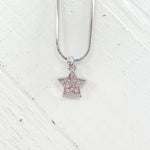 Pave Star Snake Chain Fashion Necklace