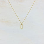 Sterling Silver Gold Plated Carabiner Necklace