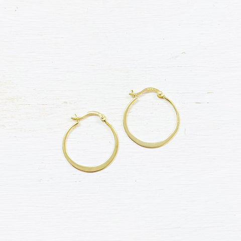 SS Gold Plated Medium Hoops