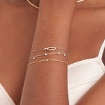 Silver Glam Interlock Bracelet