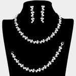 3 Piece Fashion Rhinestone Pearl Necklace Set