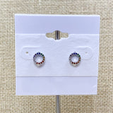 Silver Tone Rainbow Stud
