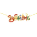 Fashion CZ Believe Christmas Necklace