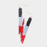 Fashion Resin Bleeding Knife Earrings