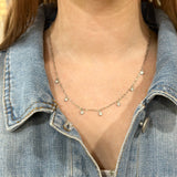 Sterling Silver Dangle Stones Necklace