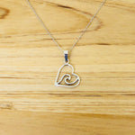 Heart with Wave Design Necklace