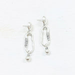 Fashion Textured Metal Dangle Earrings